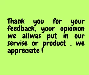 appreciating feedback