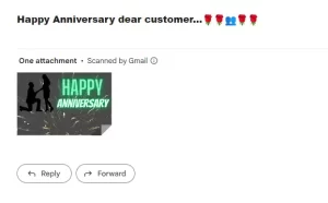 Anniversary E-mail
